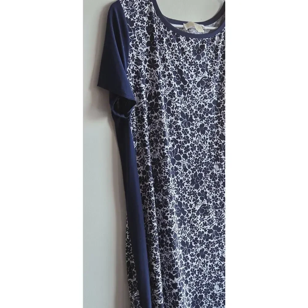 Michael Kors Floral  Stretchy Sexy Preppy Y2K Dress XL Boho Coastal Resortwear